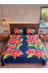 Hand Painted Rayon Bedsheet Set King Size Hand Painted Rayon Bedsheet Set King Size